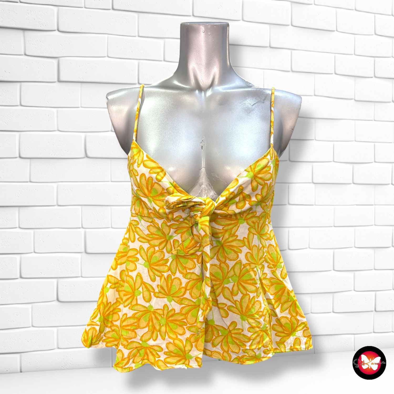 Blusa de tirantes con lazo ZARA Talla XS