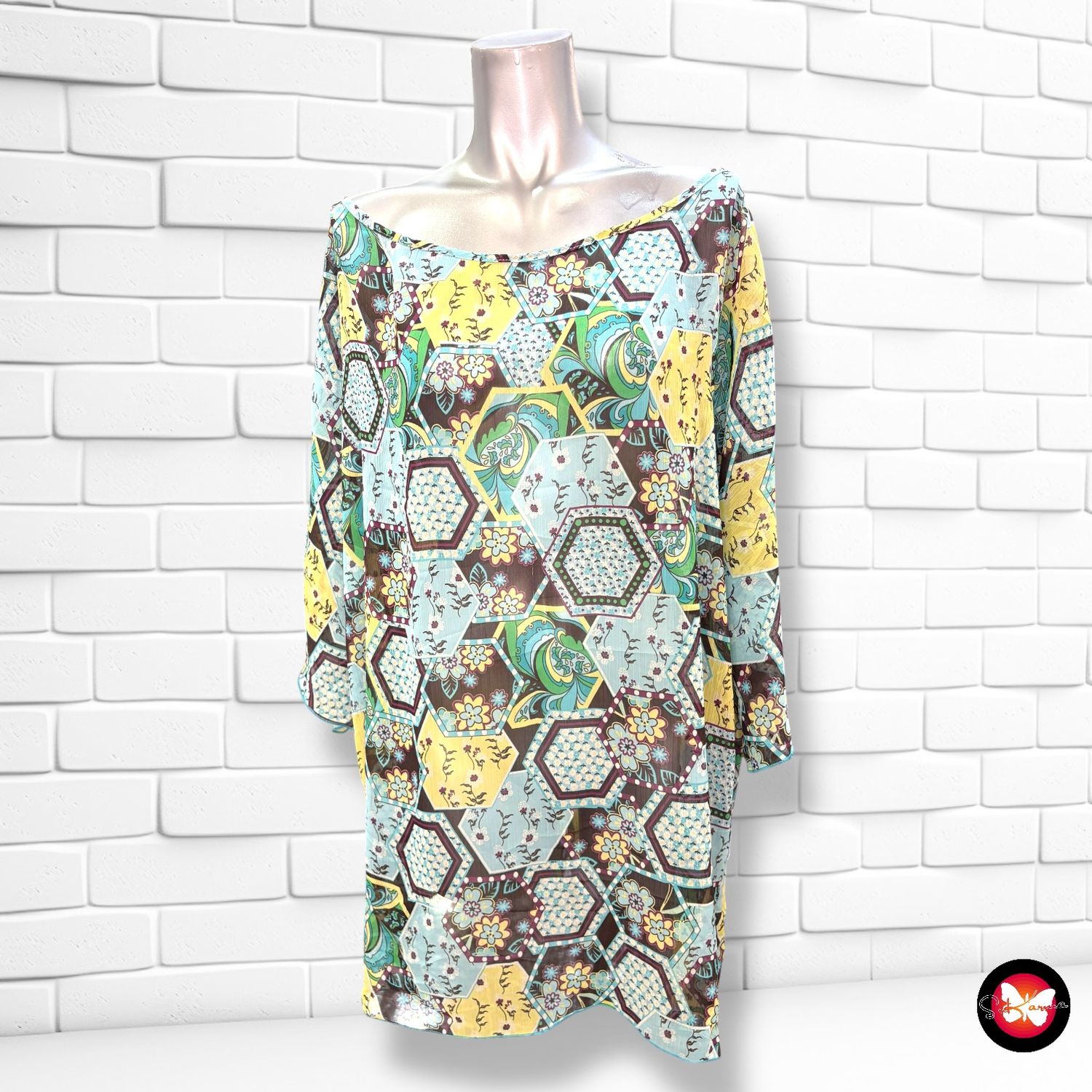 **HOY** Blusa traslúcida TRF Talla L (grande)