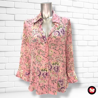 **HOY** Camisa de media manga traslúcida Talla 46