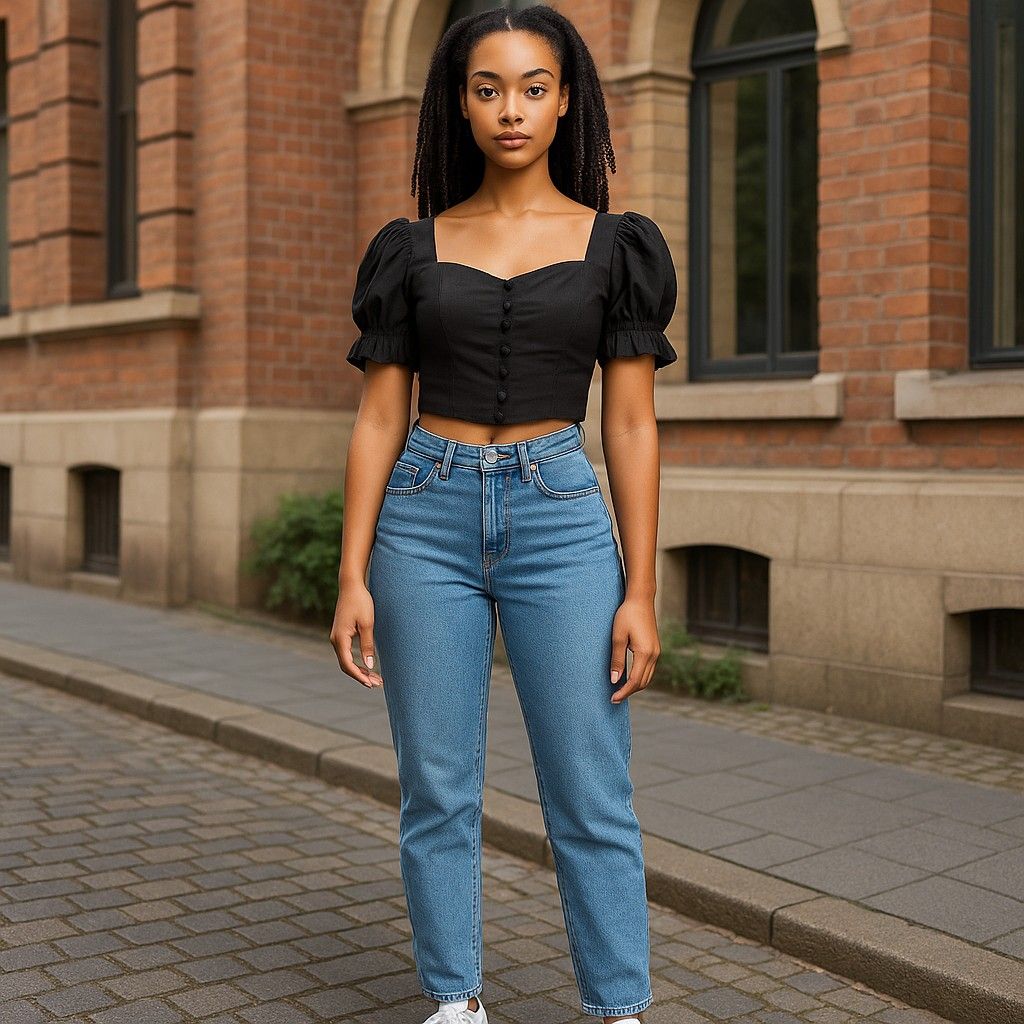 Blusa cropped escote barco TRENDYOL Talla 34