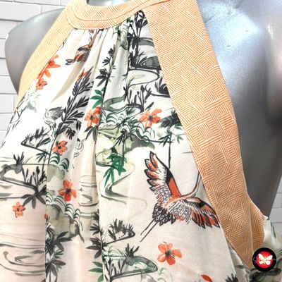 **HOY** Blusa halter estampada H&amp;M Talla 38