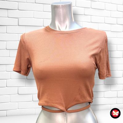 **HOY** Blusa canalé con cordón AMISU Talla M