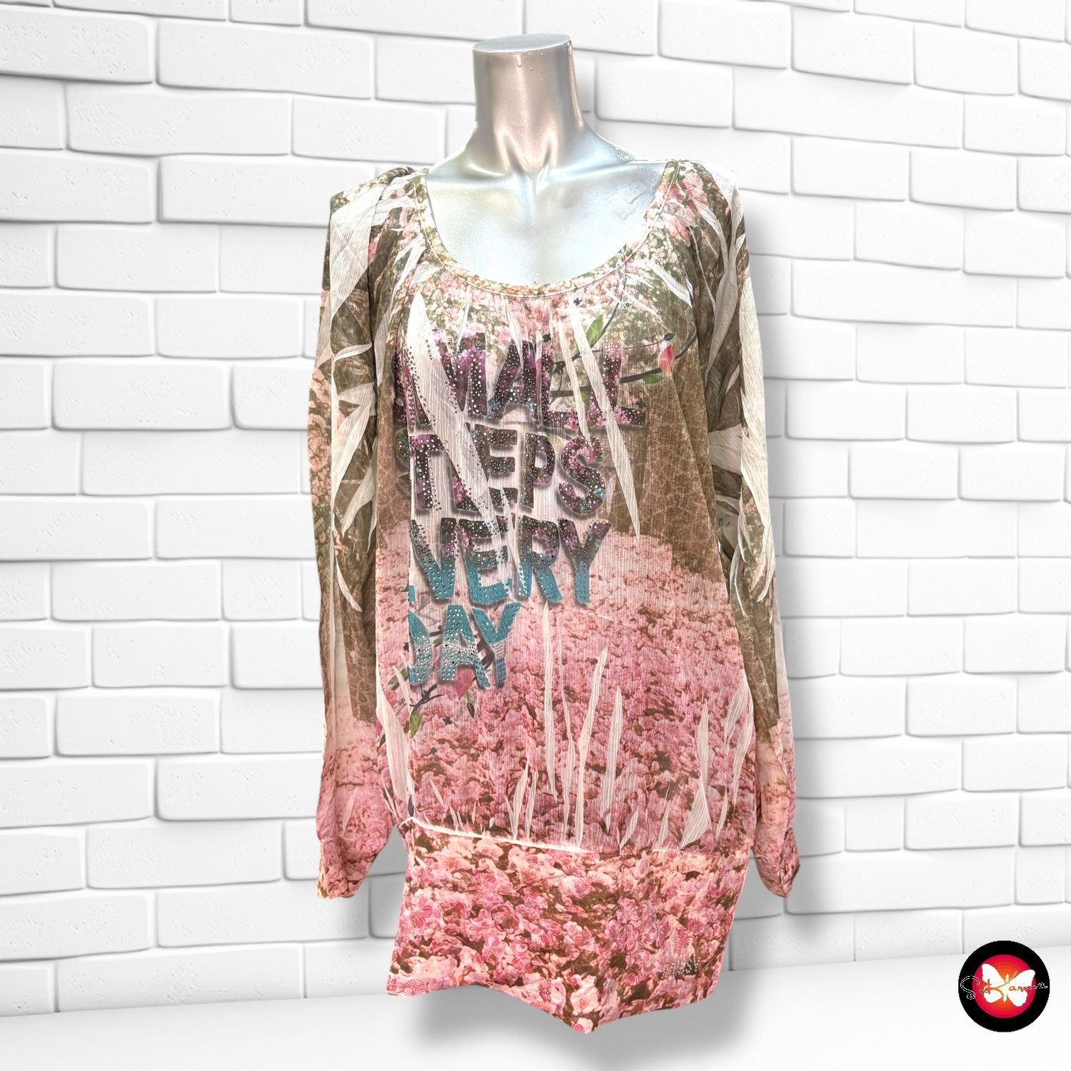 **HOY** Blusa traslúcida corte mariposa MISSY Talla S/M (grande)