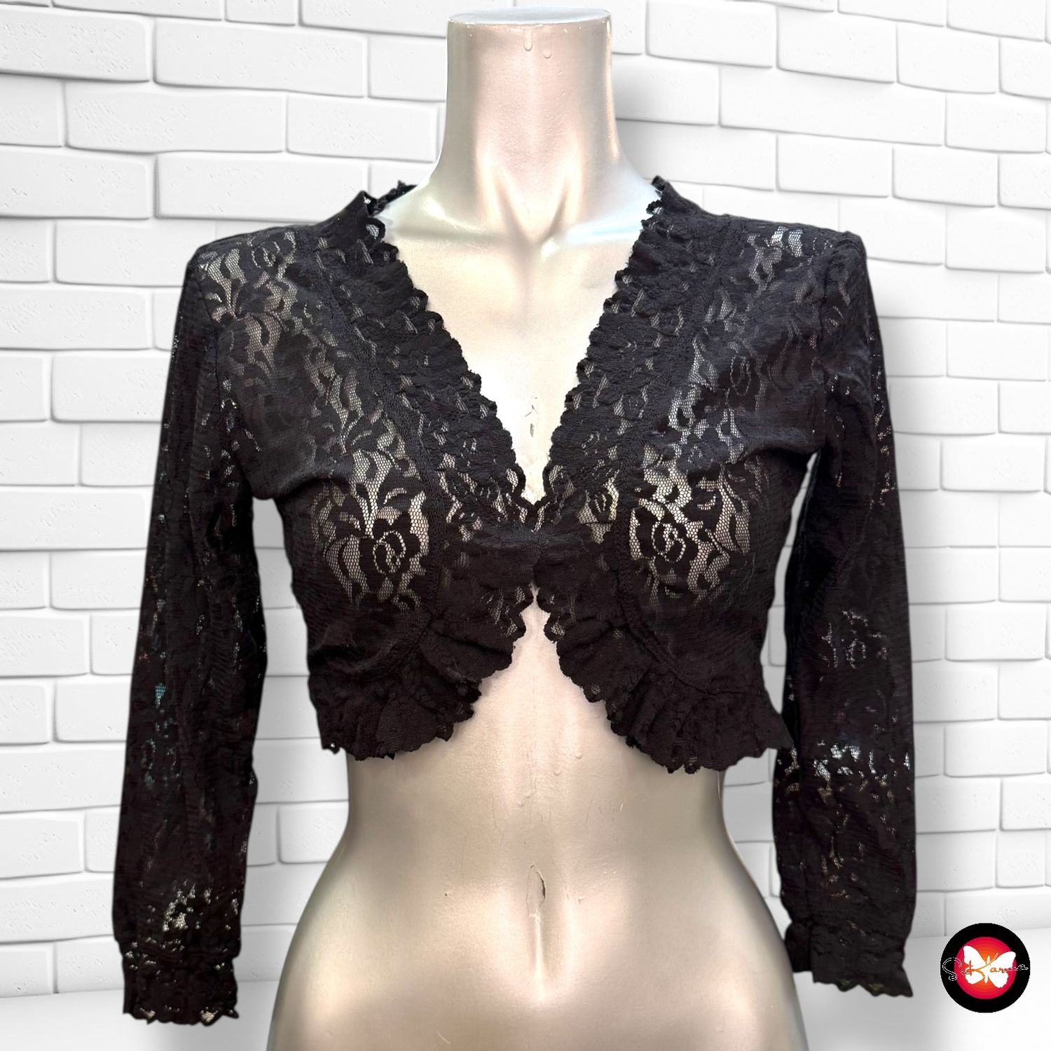 Chaqueta torera de encaje Talla S