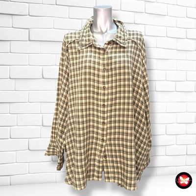 **HOY** Camisa de manga larga de cuadros COUCHEL Talla XL (grande)