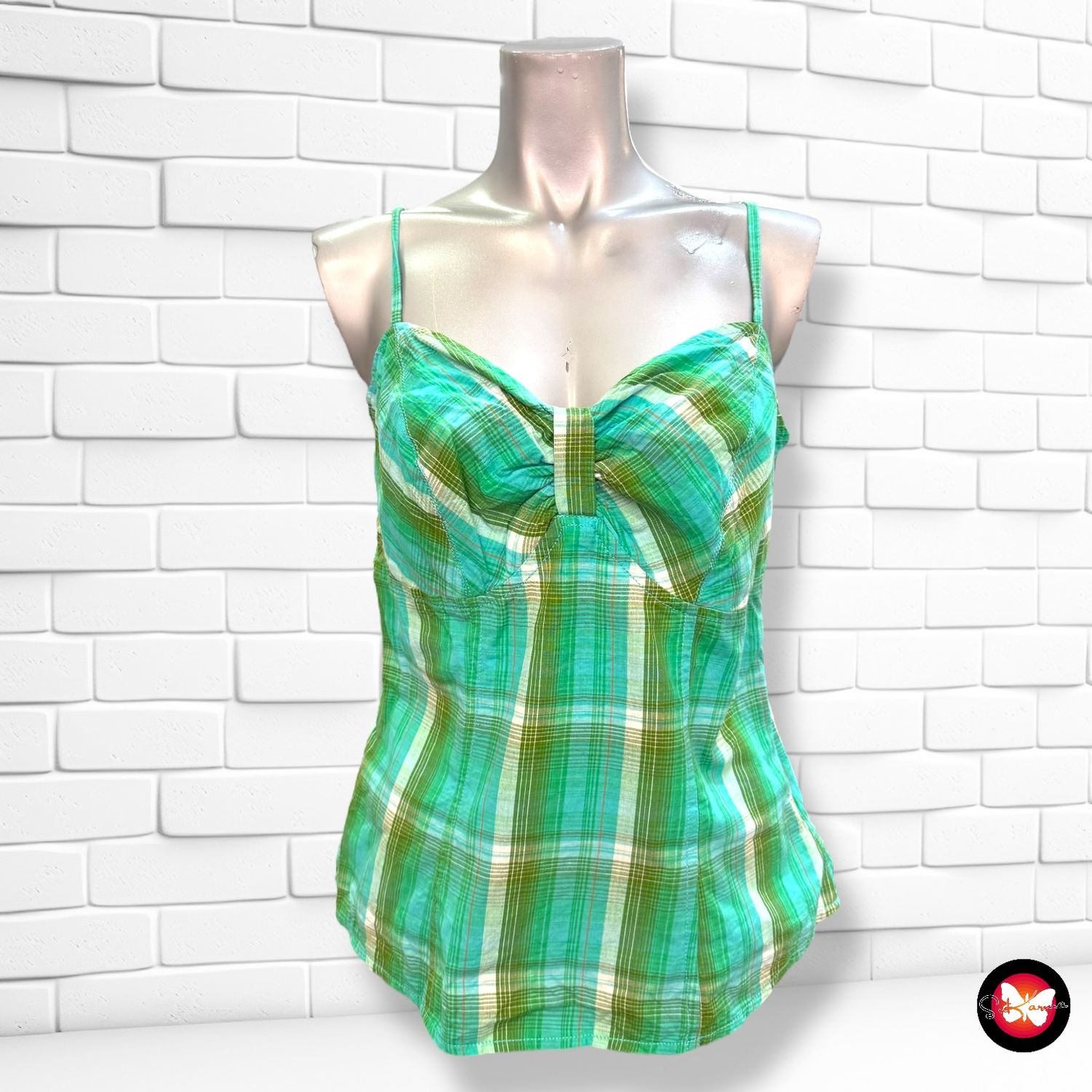 Blusa de tirantes de cuadritos CLOCKHOUSE Talla 40