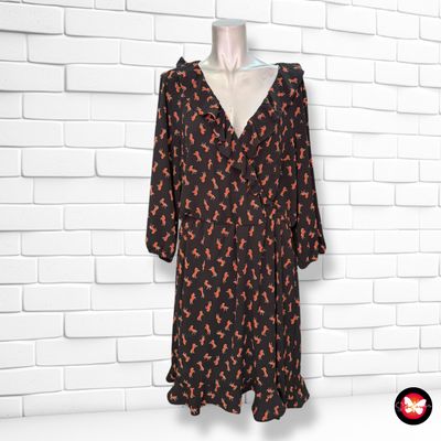 Vestido de manga larga y escote cruzado MONKL Talla L