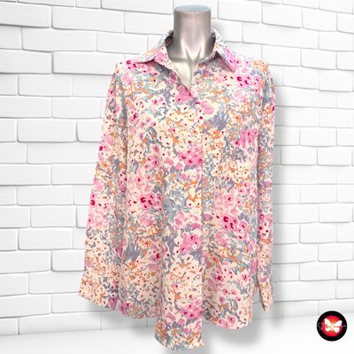 **HOY** Camisa de manga larga de florecitas LOAVIES Talla S (grande)