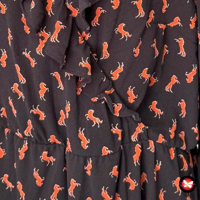 Vestido de manga larga y escote cruzado MONKL Talla L