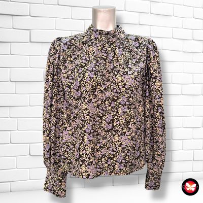 **HOY** Blusa de manga larga de florecitas y mangas abullonadas LOAVIES Talla S