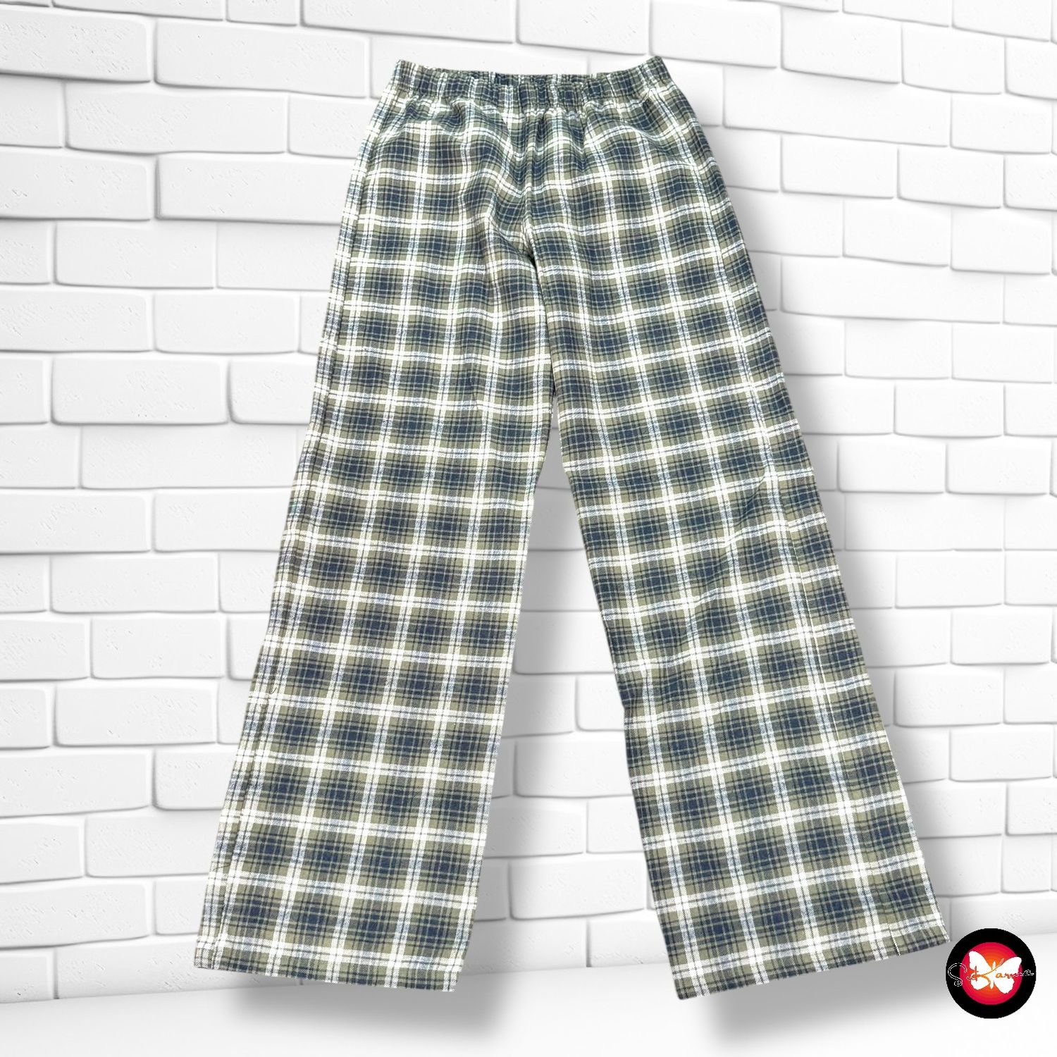 Pantalón largo de cuadros PACIFIC REPUBLIC · PULL&amp;BEAR Talla S