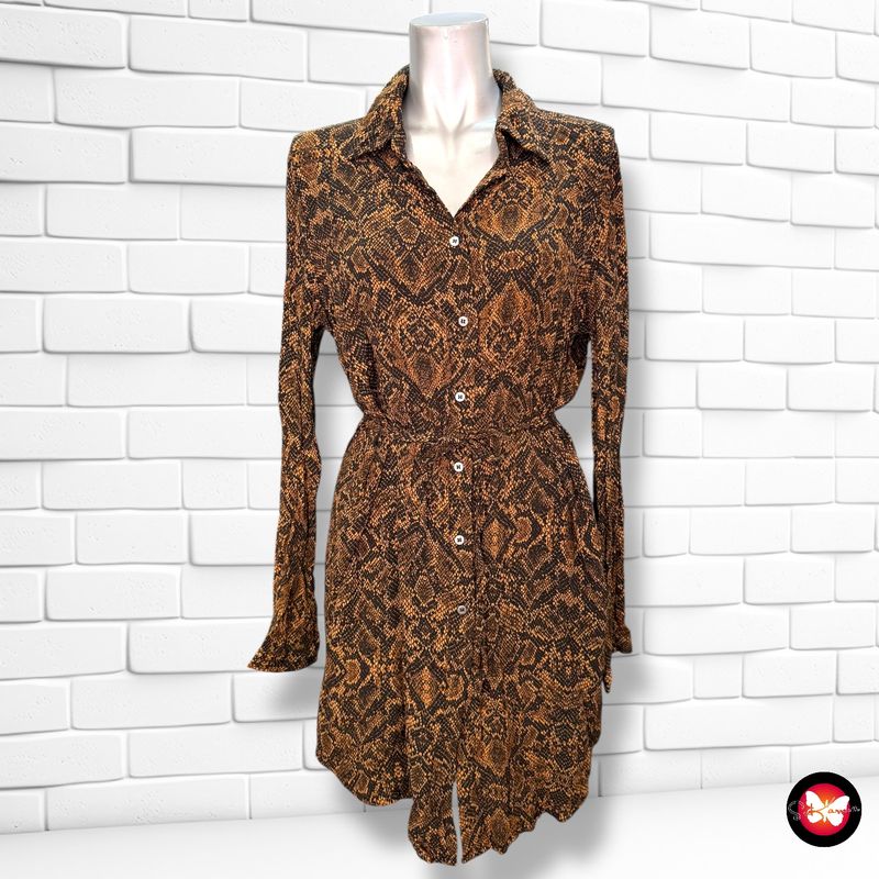 **HOY** Vestido camisero estampado serpiente VILA Talla 40