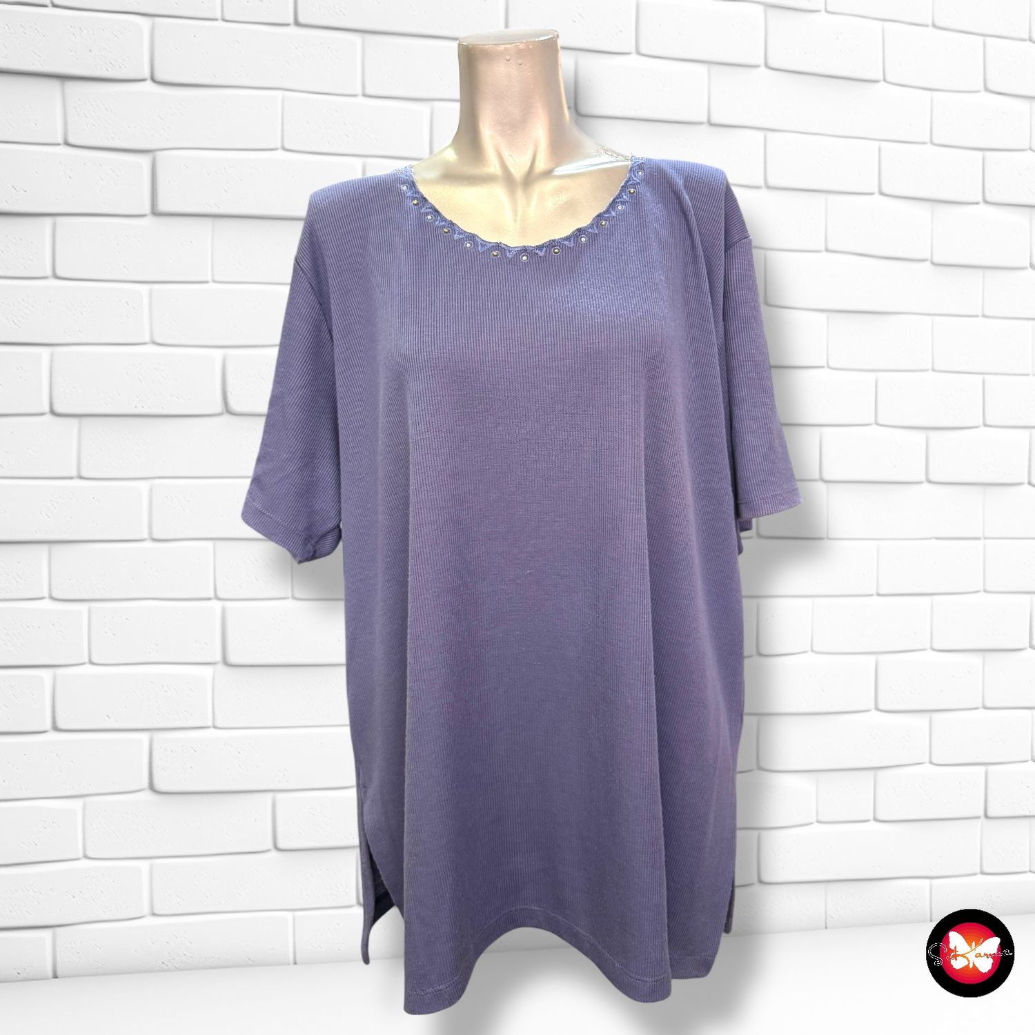 **HOY** Camiseta de manga corta canalé Talla XXL
