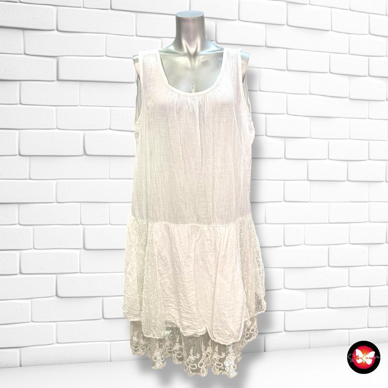 **HOY** Vestido básico sin mangas con falda de encaje Talla Única