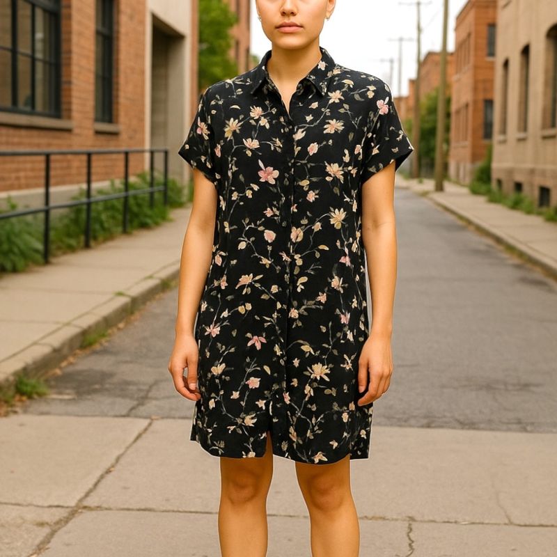 **HOY** Vestido camisero de flores VERO MODA Talla M