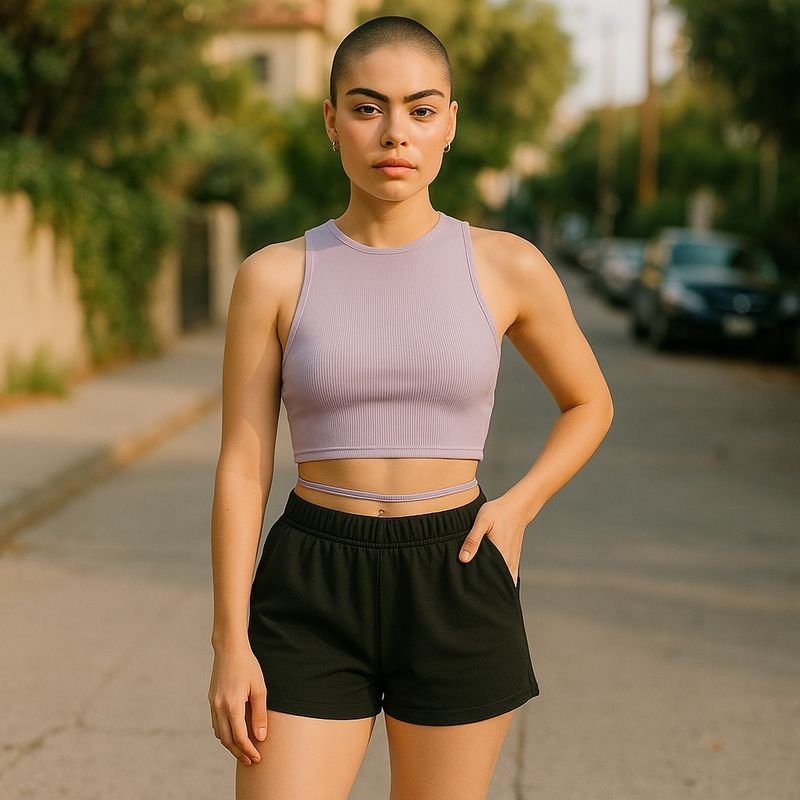 **HOY** Crop top canalé SHEIN Talla XS