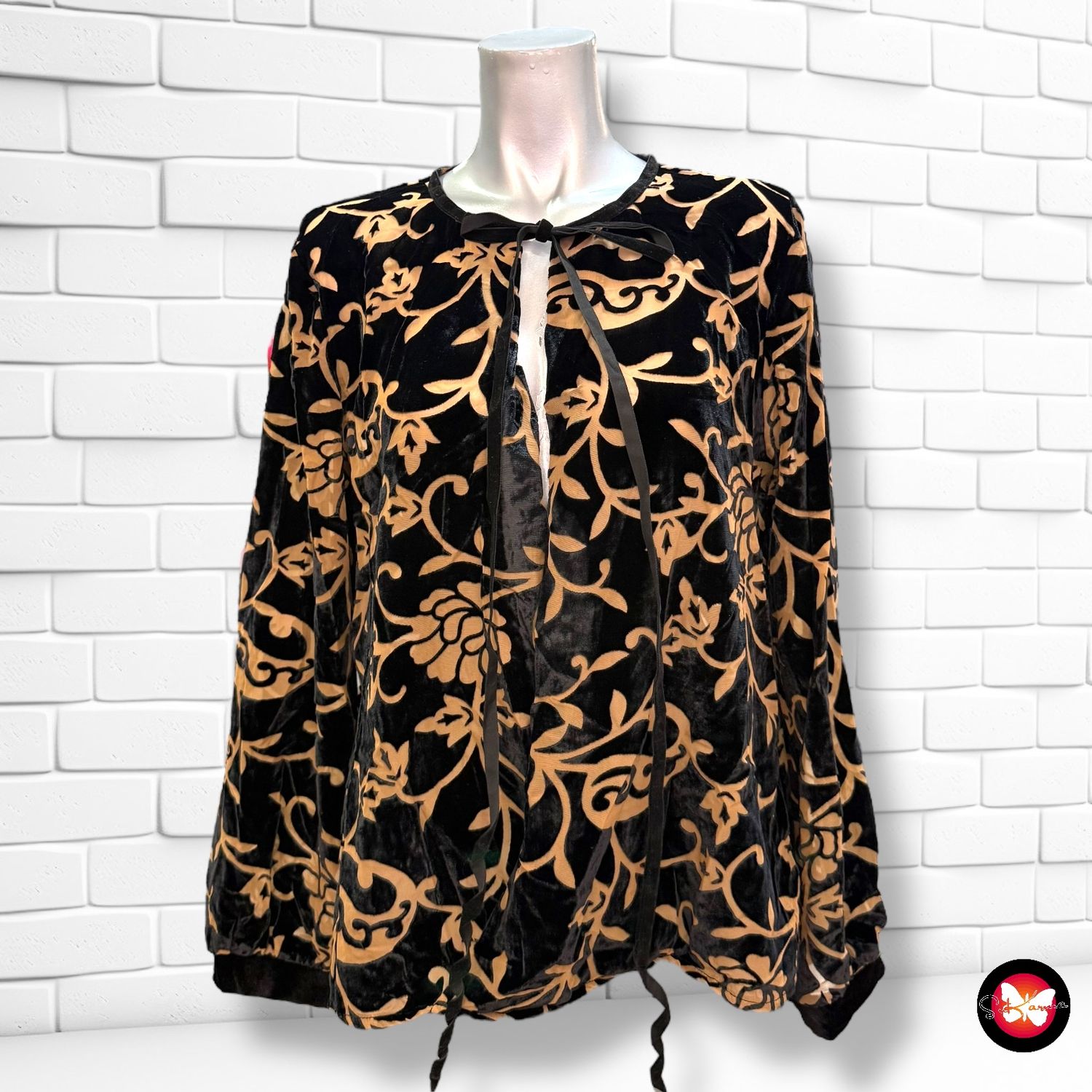 **HOY** Blusa escote abierto de terciopelo KAOS JEANS Talla 42