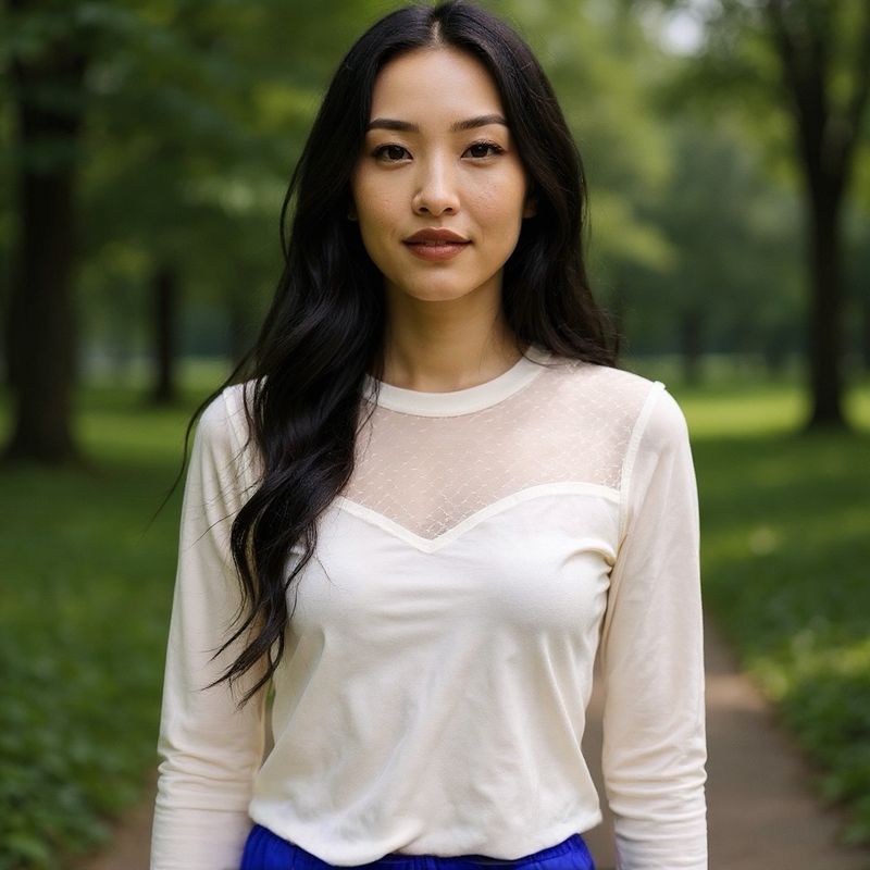 Blusa con encaje Talla S