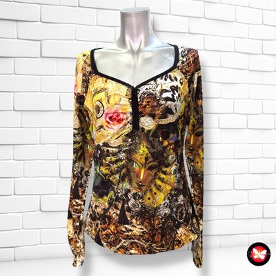 Blusa de manga larga estampada Talla M/L