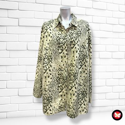 **HOY** Camisa de manga larga animal print Talla XXL
