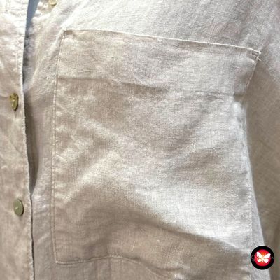 **HOY** Camisa de manga larga de lino OYSHO Talla M (grande)