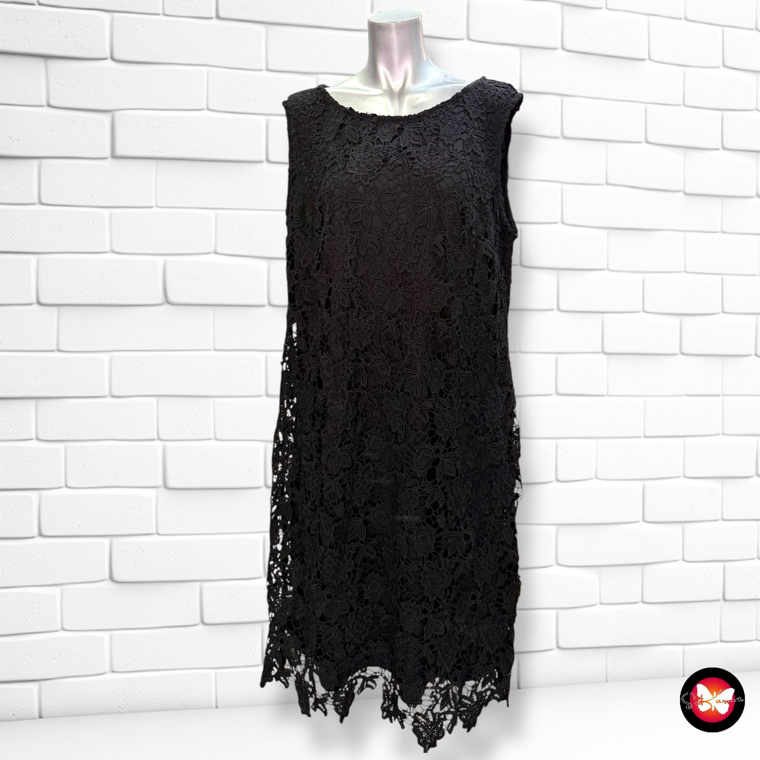 **HOY** Vestido de noche de encaje sin mangas YESSICA Talla 46