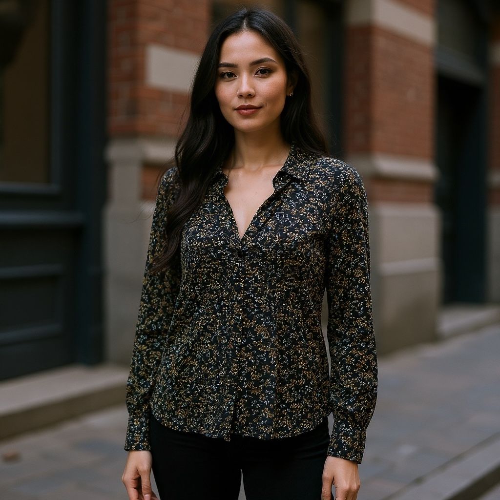 **HOY** Camisa de manga larga estampada VILA Talla 40
