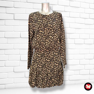 Vestido de manga larga animal print LOAVIES Talla M
