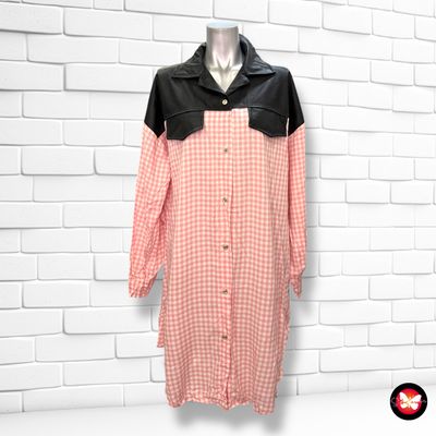 **HOY** Vestido camisero de cuadritos Talla L/XL