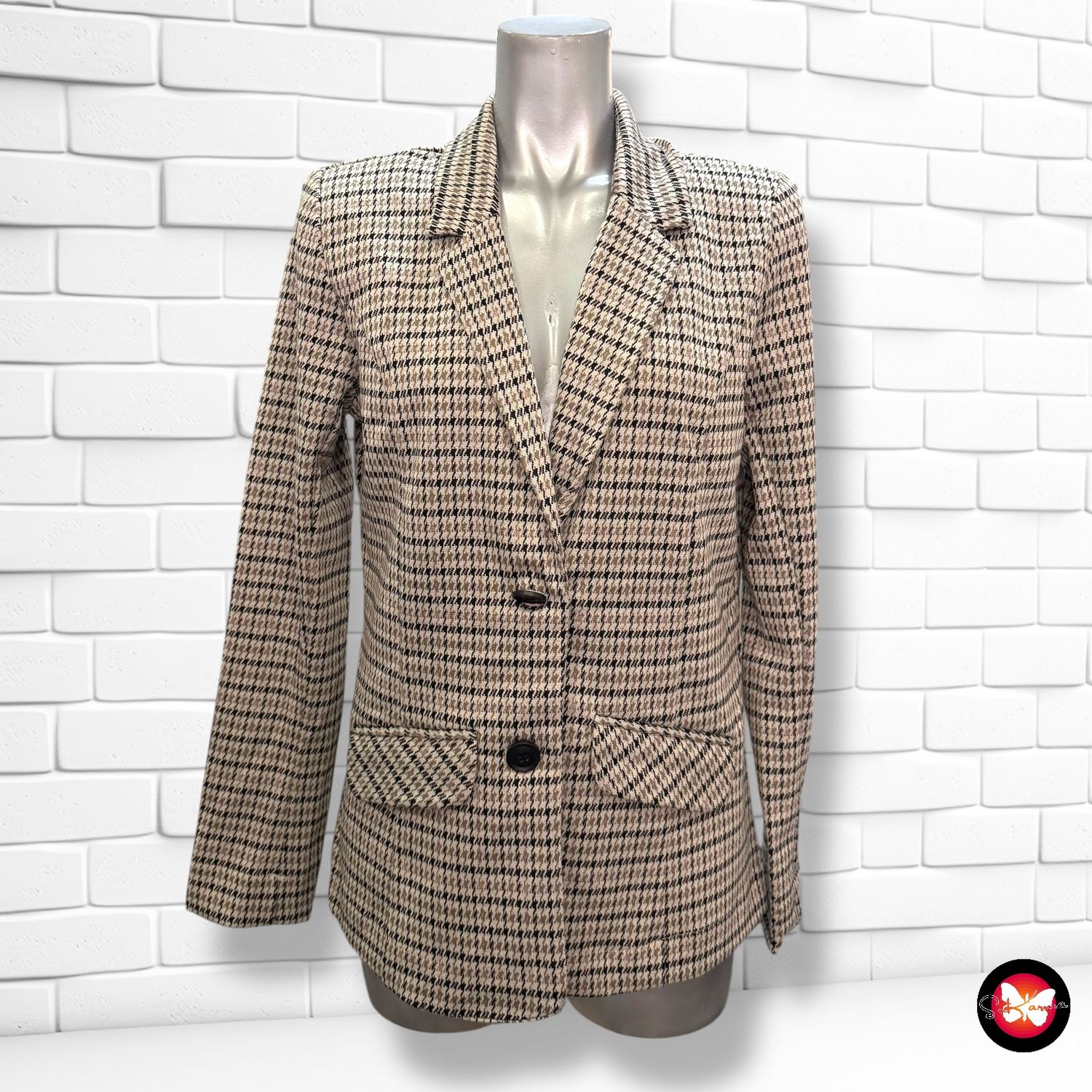 **HOY** Blazer estampado pata de gallo BRANDTEX Talla S