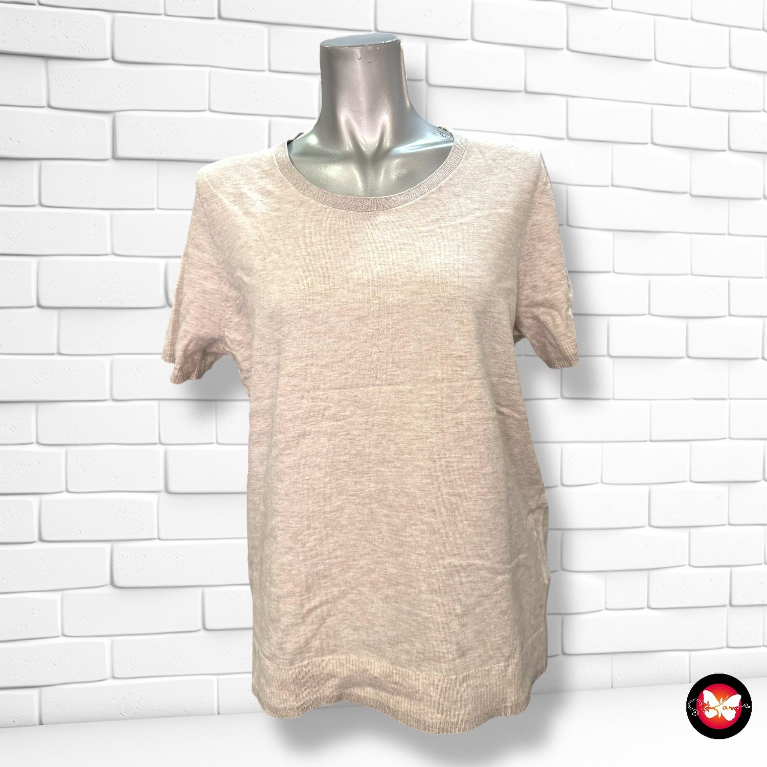 **HOY** Jersey de manga corta con lurex en el cuello MAYERLINE Talla L