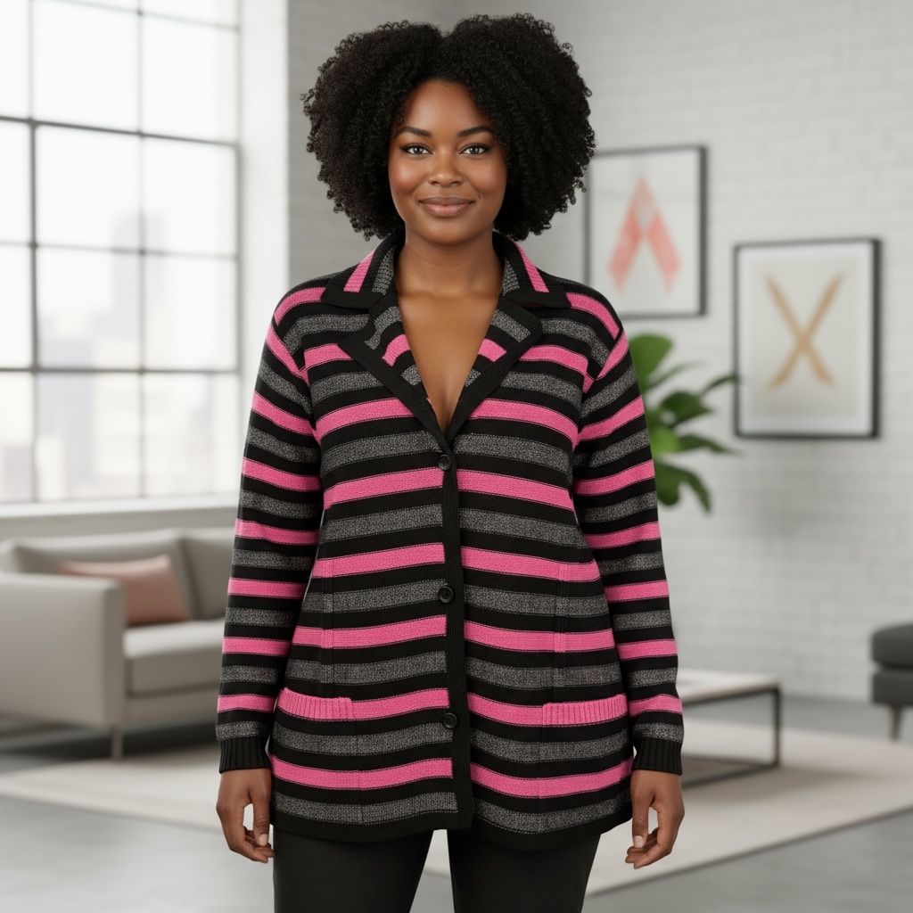**HOY** Chaqueta de punto de rayas LUCIA Talla XXL