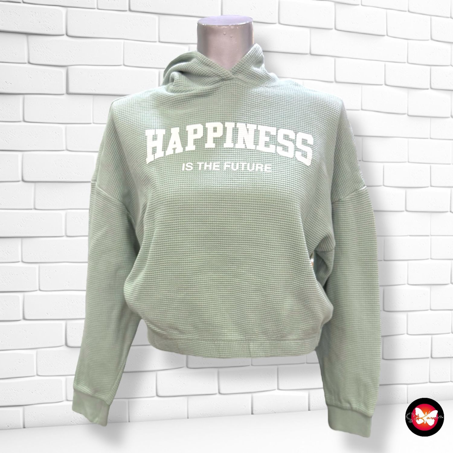 **HOY** Sudadera cropped con capucha GROGGY Talla XXS (12años)