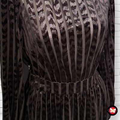 **HOY** Vestido de noche con terciopelo y transparencias NAF NAF Talla 36