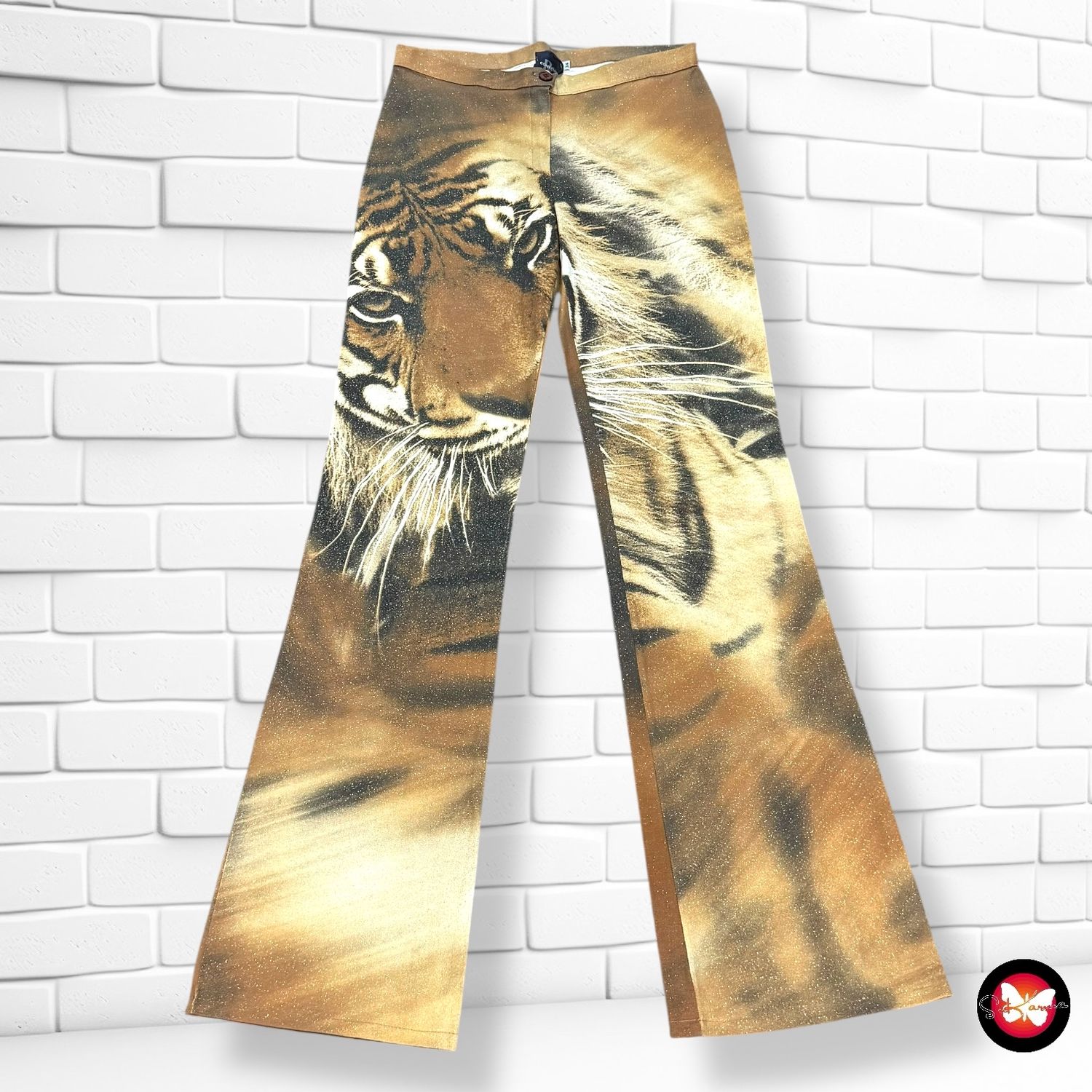**HOY** Pantalón de noche de lurex estampado RC COLLECTION Talla 34