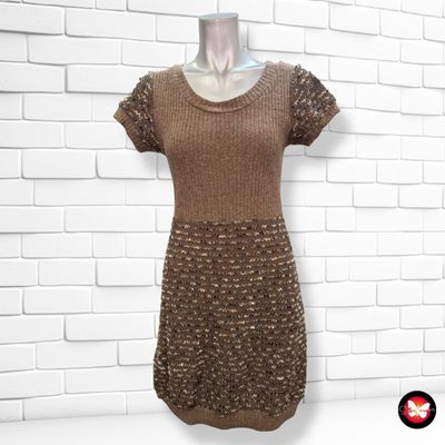 Vestido de punto con brillo Talla S
