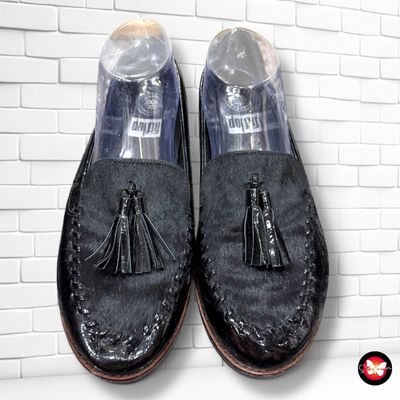Zapatos acharolados con punta de pelo T39