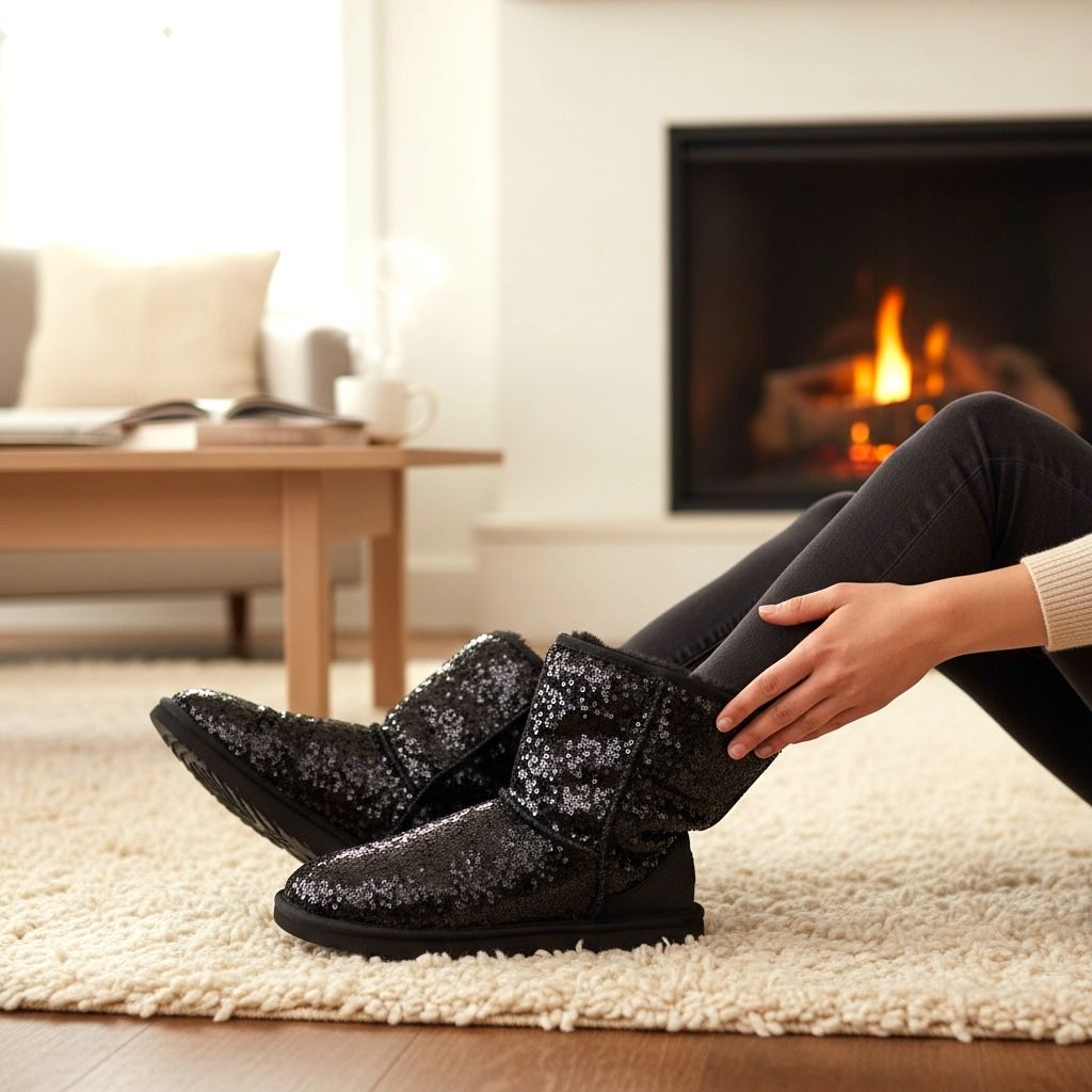 **HOY** Botas australianas de lentejuelas con borreguito UGG T39