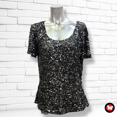 **HOY** Blusa de noche con lentejuelas MARIE BLANC Talla 44 (pequeña)