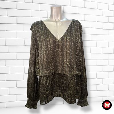 **HOY** Blusa de noche de manga larga con brillo Talla 3XL