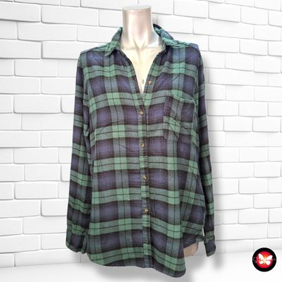 **HOY** Camisa de manga larga de cuadros HOLLISTER Talla M (grande)