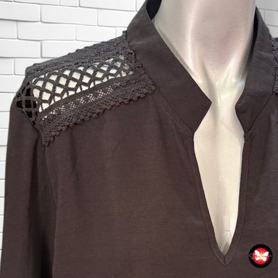 **HOY** Blusa de manga larga con encaje SHEIN Talla XL