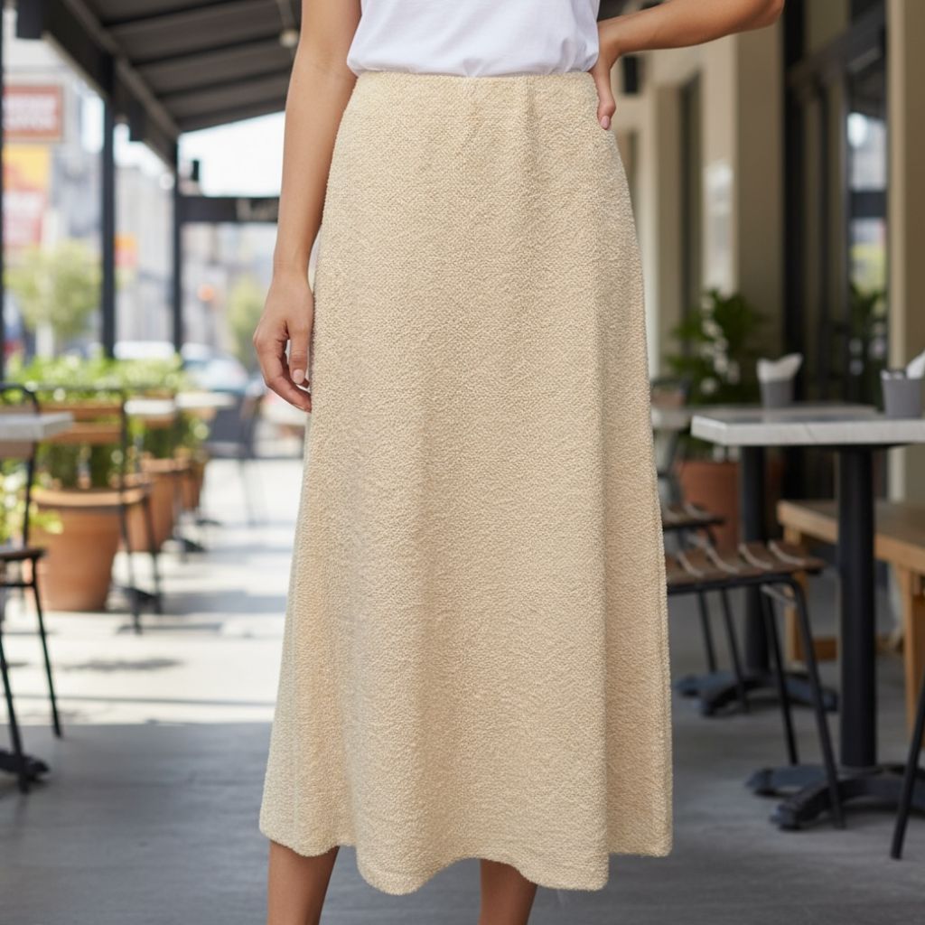 Falda larga de punto ZARA Talla S