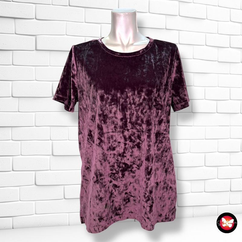 **HOY** Blusa de terciopelo de manga corta COTTON CLUB Talla XL