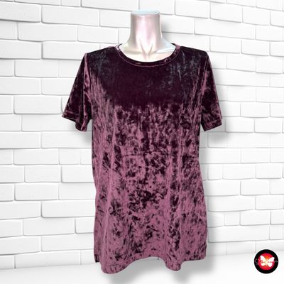 **HOY** Blusa de terciopelo de manga corta COTTON CLUB Talla XL