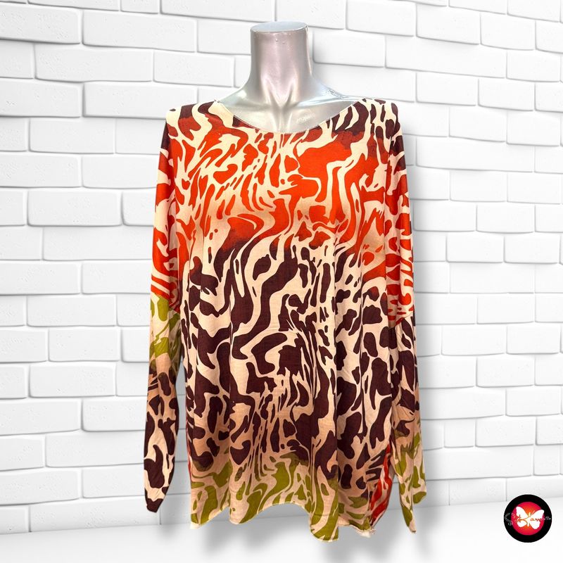 **HOY** Blusa de manga larga estampada Talla 2XL/3XL