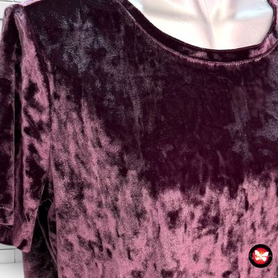 **HOY** Blusa de terciopelo de manga corta COTTON CLUB Talla XL