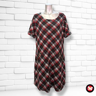 **HOY** Vestido de punto de cuadros YUMI Talla 44