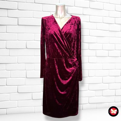 **HOY** Vestido de noche de terciopelo con drapeado WALLIS Talla 42