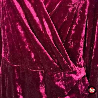 **HOY** Vestido de noche de terciopelo con drapeado WALLIS Talla 42